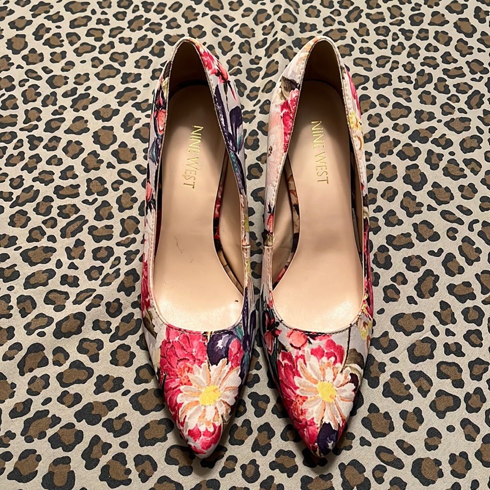 Nine West Floral Heels